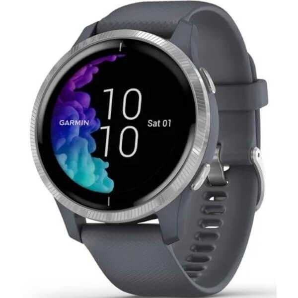 Garmin Venu Srebrny Z Granatowym