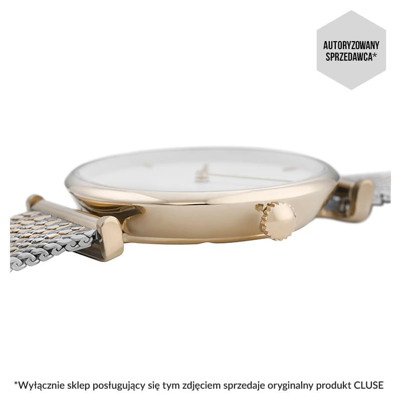 Zegarek damski Cluse Triomphe Gold White/ Bicolour CW0101208002 (CL61002)
