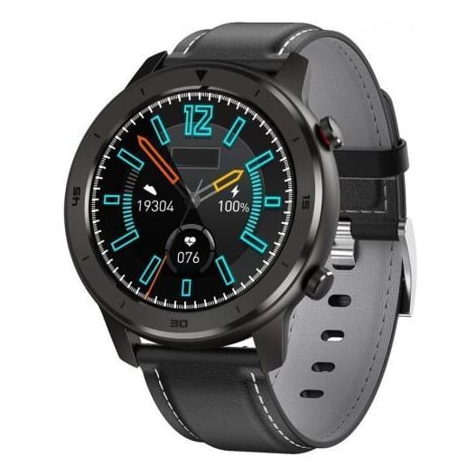 Zegarek męski Smartwatch Garett Master Rt Czarny, Skórzany