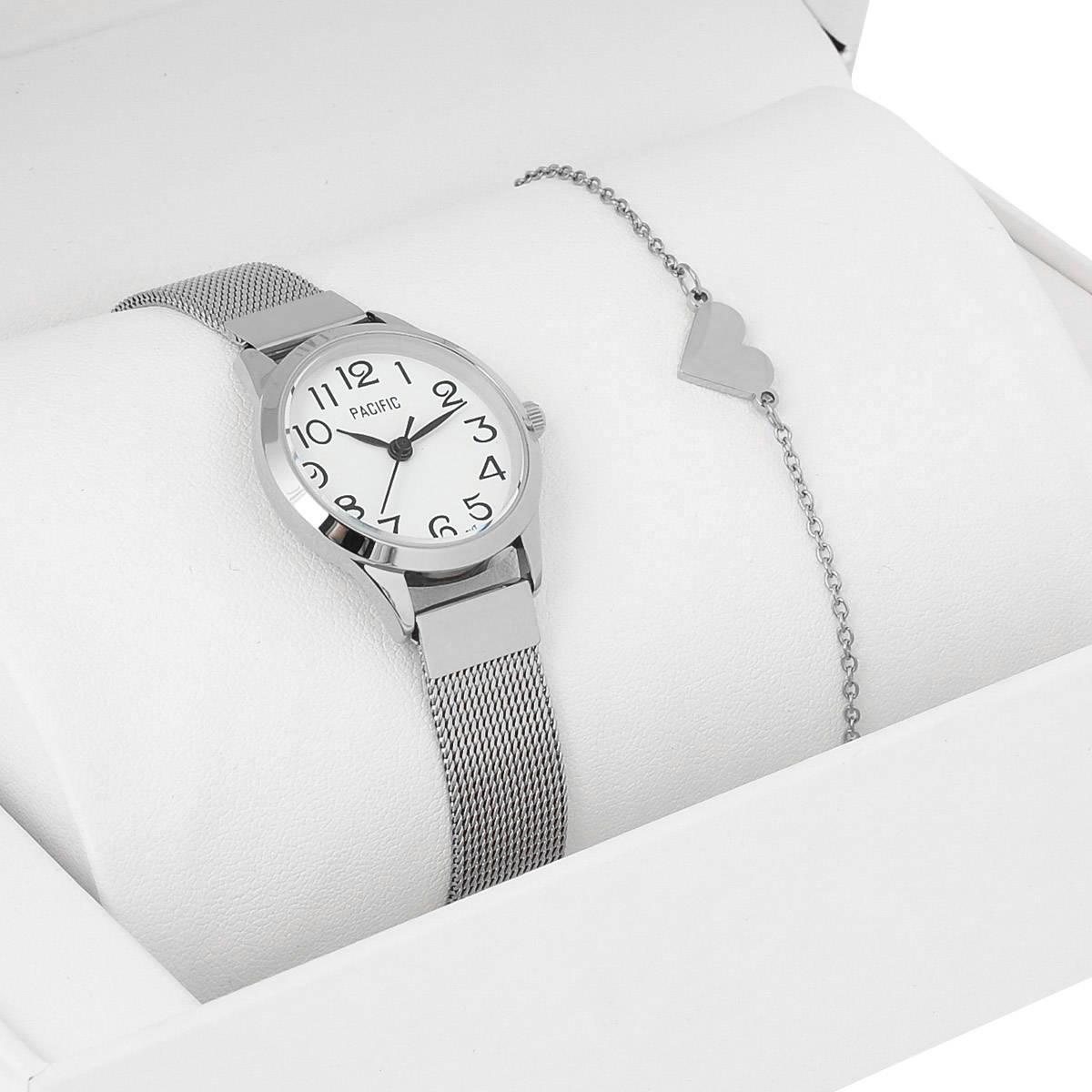 Zegarek dla dziecka Zestaw prezentowy zegarek i bransoletka X6131-01 prezent na komunię dla dziewczynki