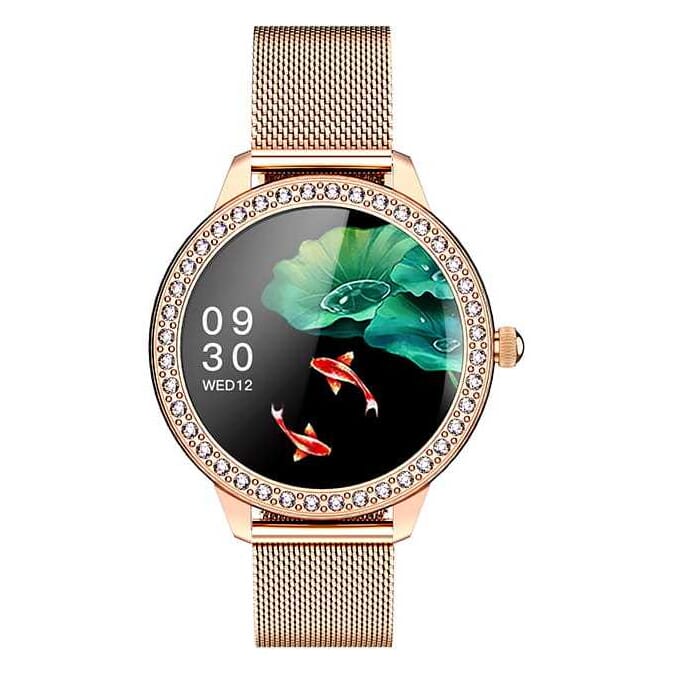 Zegarek damski Smartwatch Garett Lady Kate Rt Złoty, Stalowy