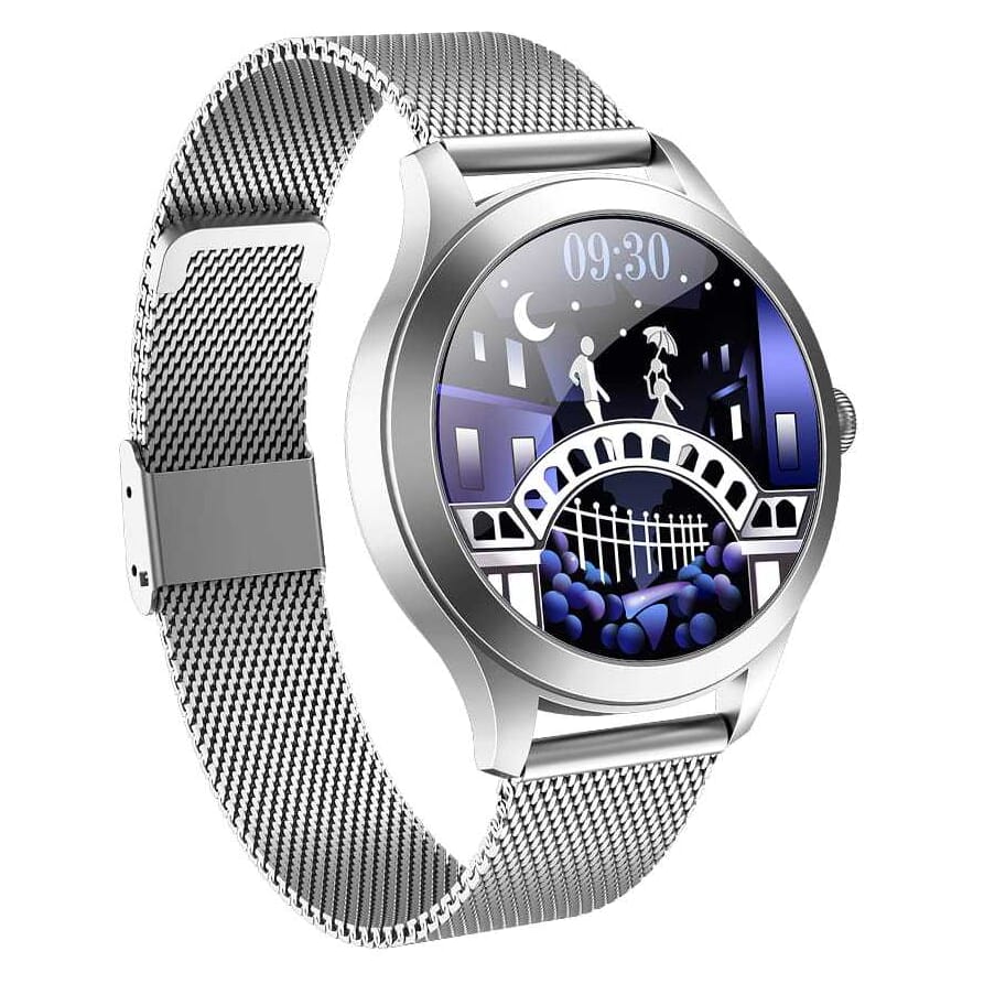 Zegarek damski Smartwatch Garett Lady Naomi Pro Rt Srebrny, Stalowy