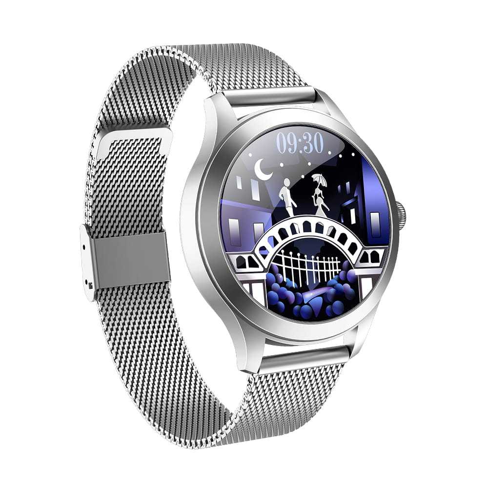 Zegarek damski Smartwatch Rubicon RNBE62 (RNBE37 Pro) Srebrny
