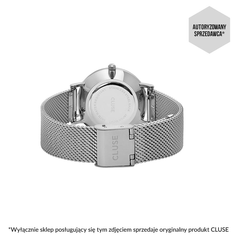Zegarek damski Cluse Minuit Silver Black/silver CW0101203005 (CL30015)