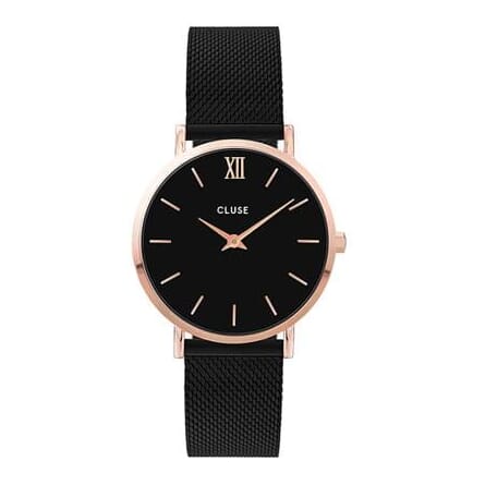 Cluse Minuit Mesh Rose Gold Black CL30064 ( CW0101203024 )