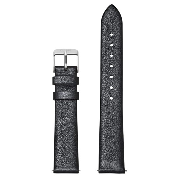 Pasek Cluse Strap 16MM Leather Dark Grey Metallic/silver