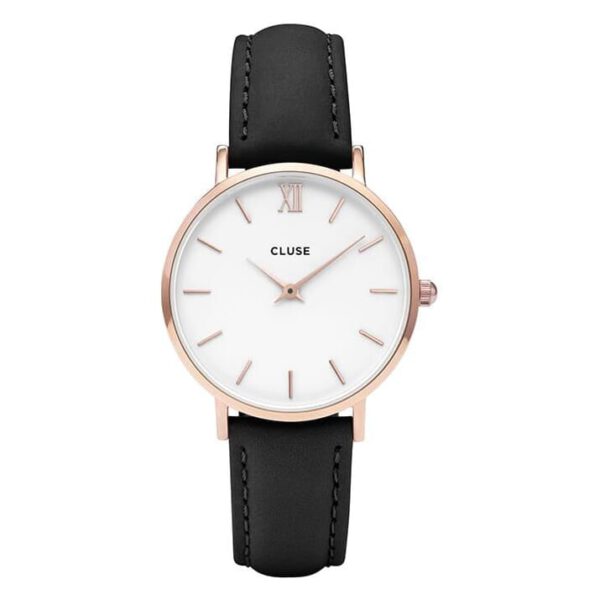 Cluse Minuit Rose Gold White/black