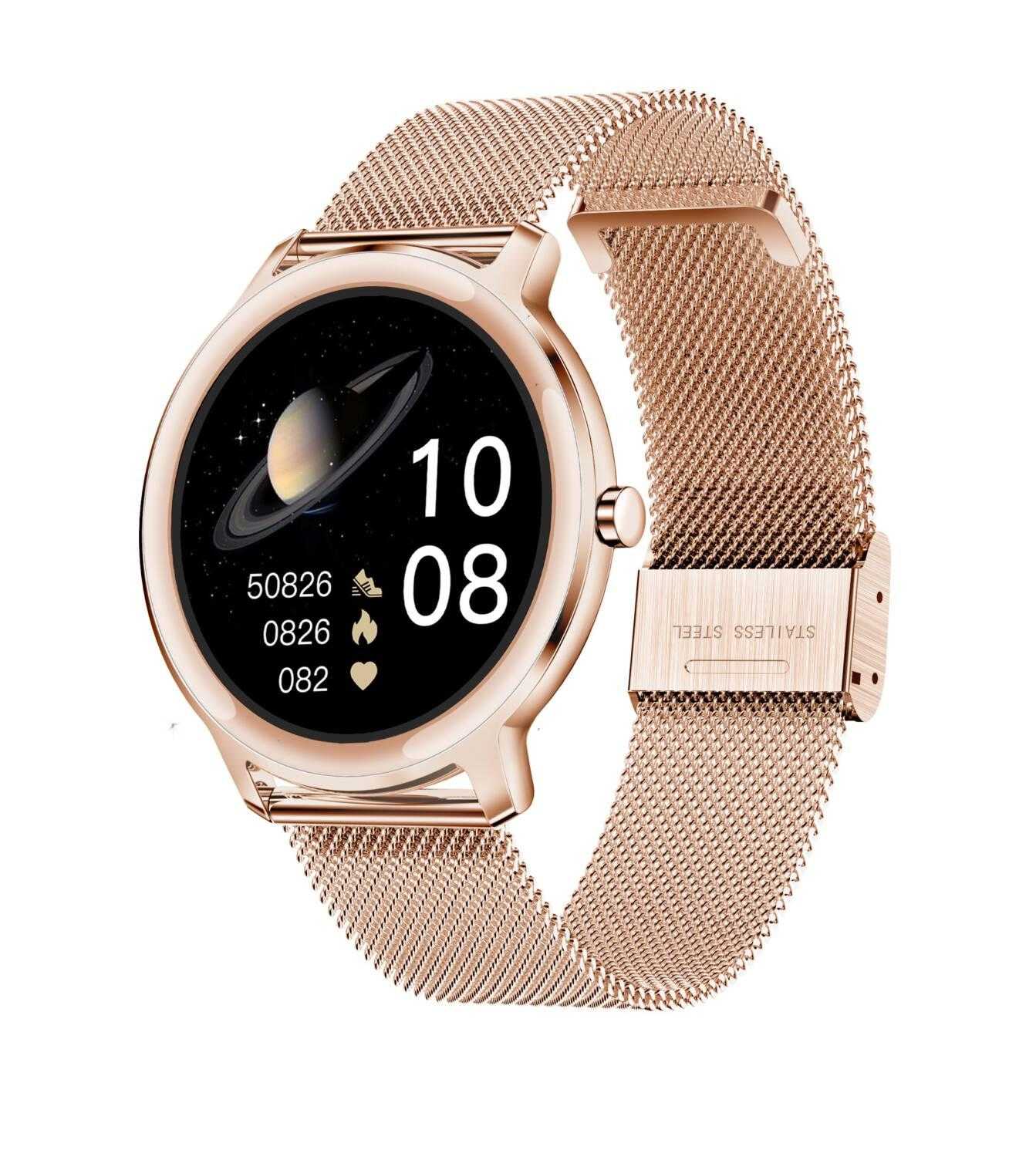 Zegarek damski Smartwatch Rubicon RNBE66 różowe złoto