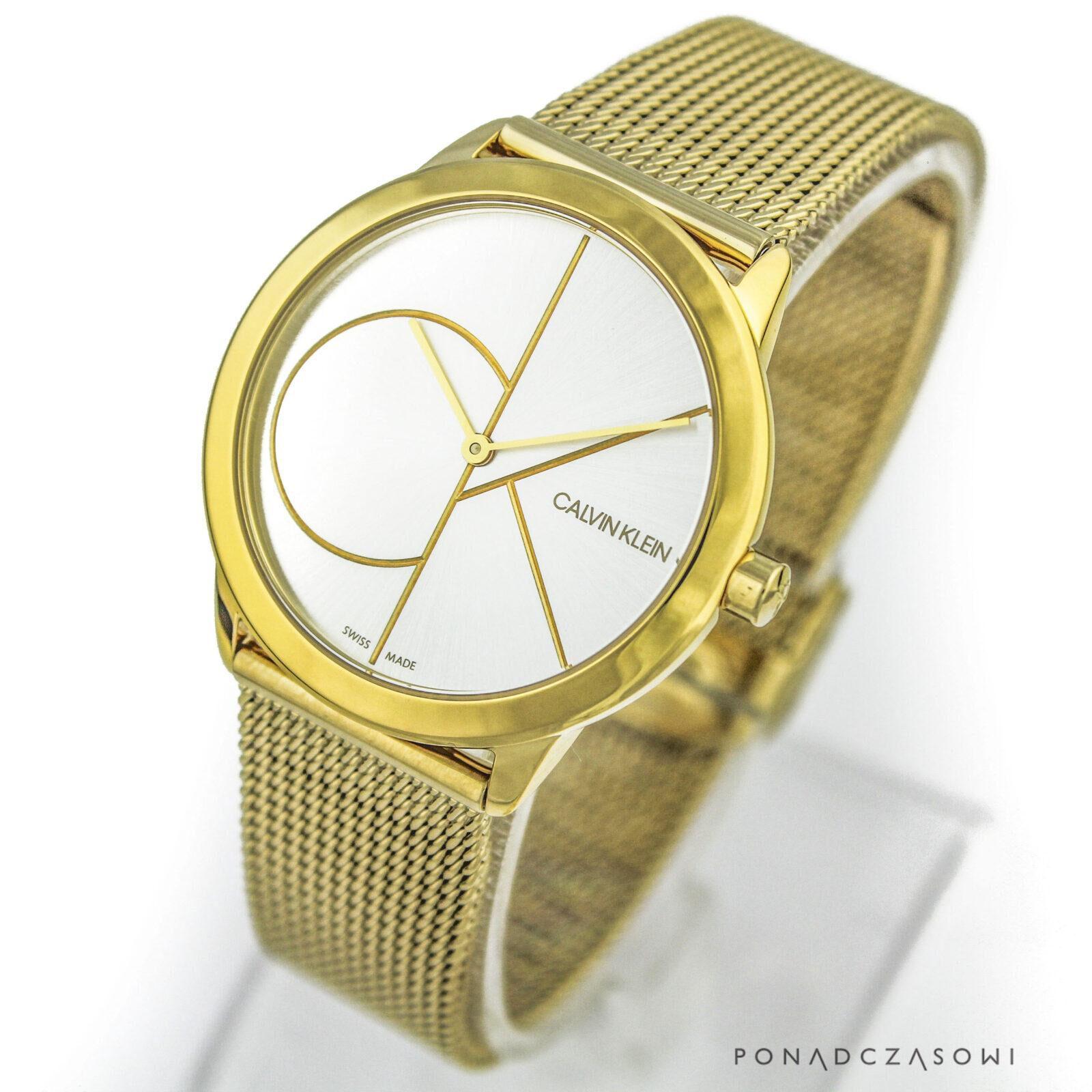 Zegarek damski Calvin Klein K3M22526 Minimal złoty