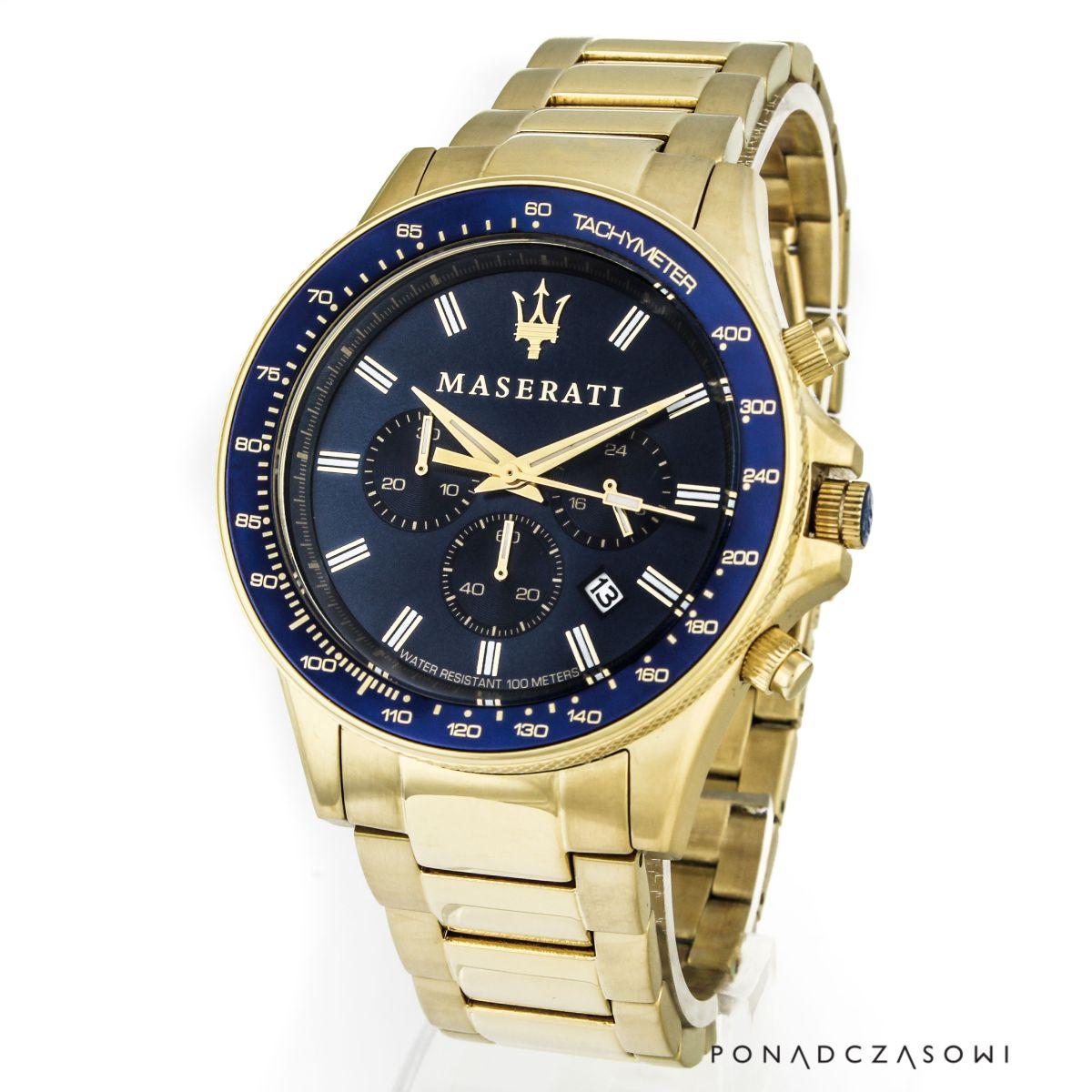 Zegarek męski Maserati R8873640008 Sfida złoty