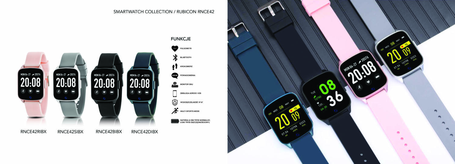 Zegarek męski Rubicon Smartwatch RNCE42DIBX01AX