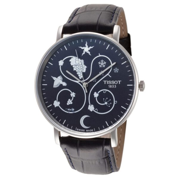 Tissot T1096101604100 Everytime Blue Dial Leather Watch