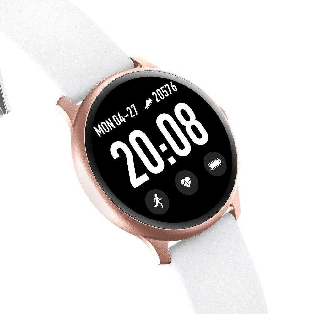 Zegarek damski Smartwatch Rubicon RNCE40 Pro Różowy Biały Pasek Multidotyk