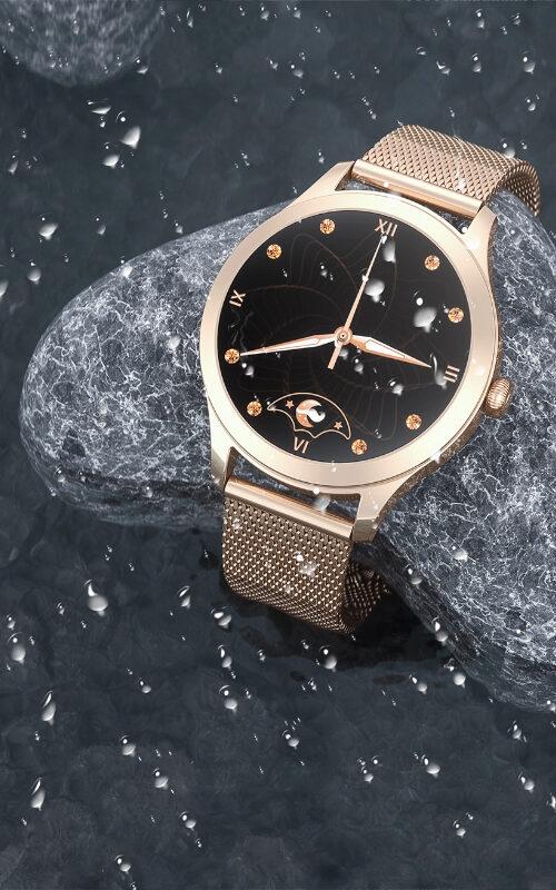 Zegarek damski Smartwatch Rubicon RNBE62 (RNBE37 Pro) Różowe Złoto