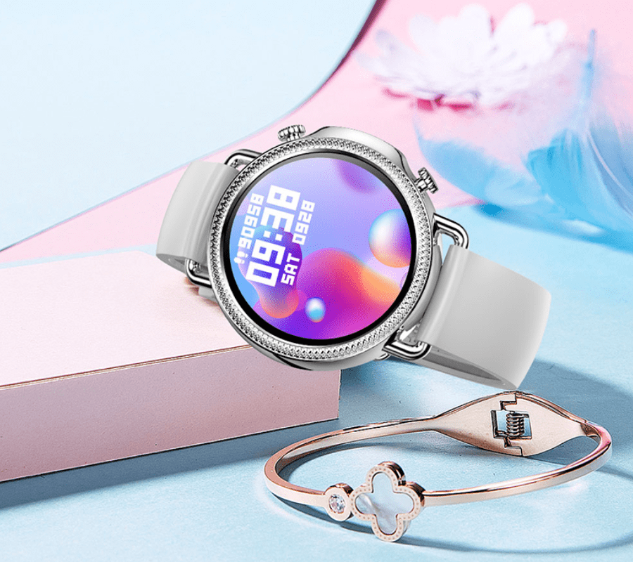 Zegarek damski Smartwatch Rubicon RNBE74 Różowy Pasek