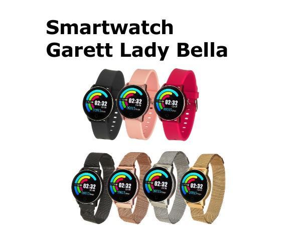 Zegarek damski Smartwatch Garett Lady Bella Rt Złoty, Stalowy