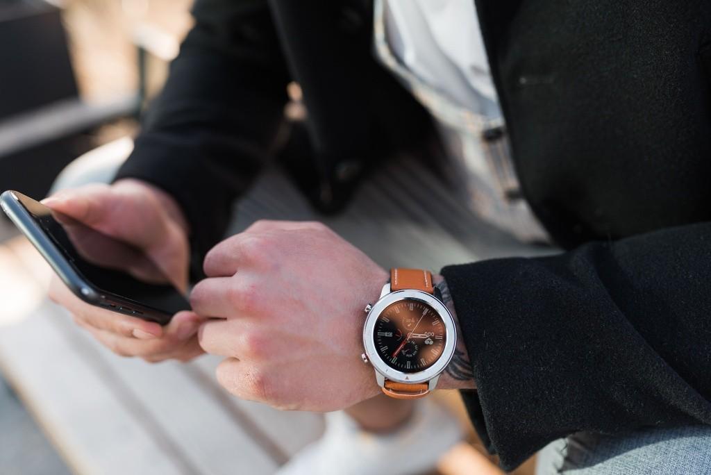 Zegarek męski Smartwatch Garett Master Rt Brązowy
