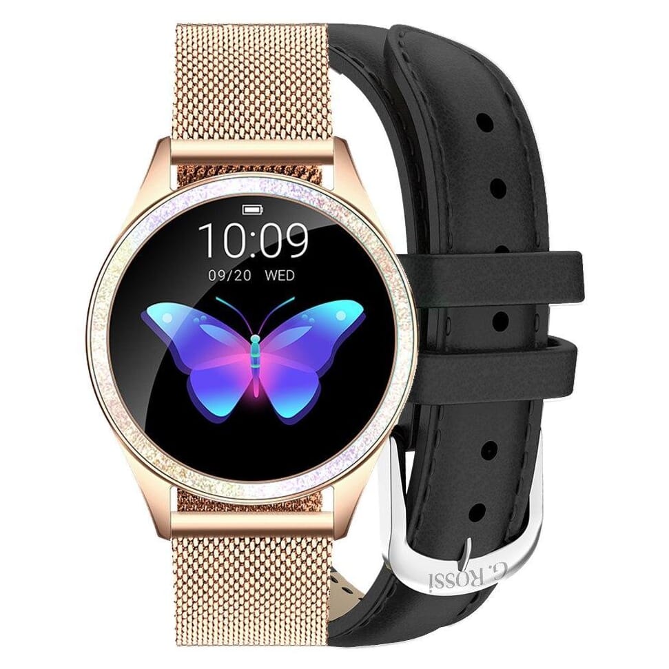 Zegarek damski Smartwatch G. Rossi + Dodatkowy Pasek BF2-4D1-2 złoty