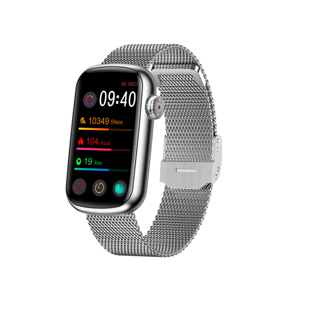 Smartwatch Garett Wave RT srebrny, stalowy