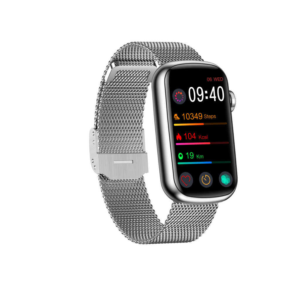 Smartwatch Garett Wave RT srebrny, stalowy