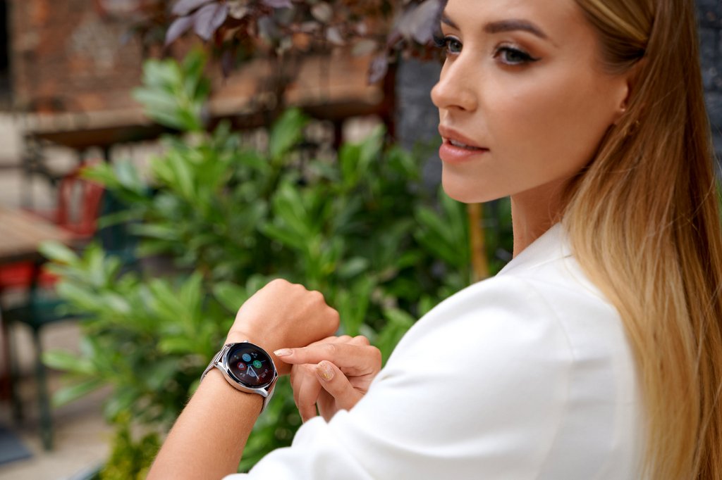 Zegarek damski Smartwatch Garett Lady Elegance RT srebrny stalowy