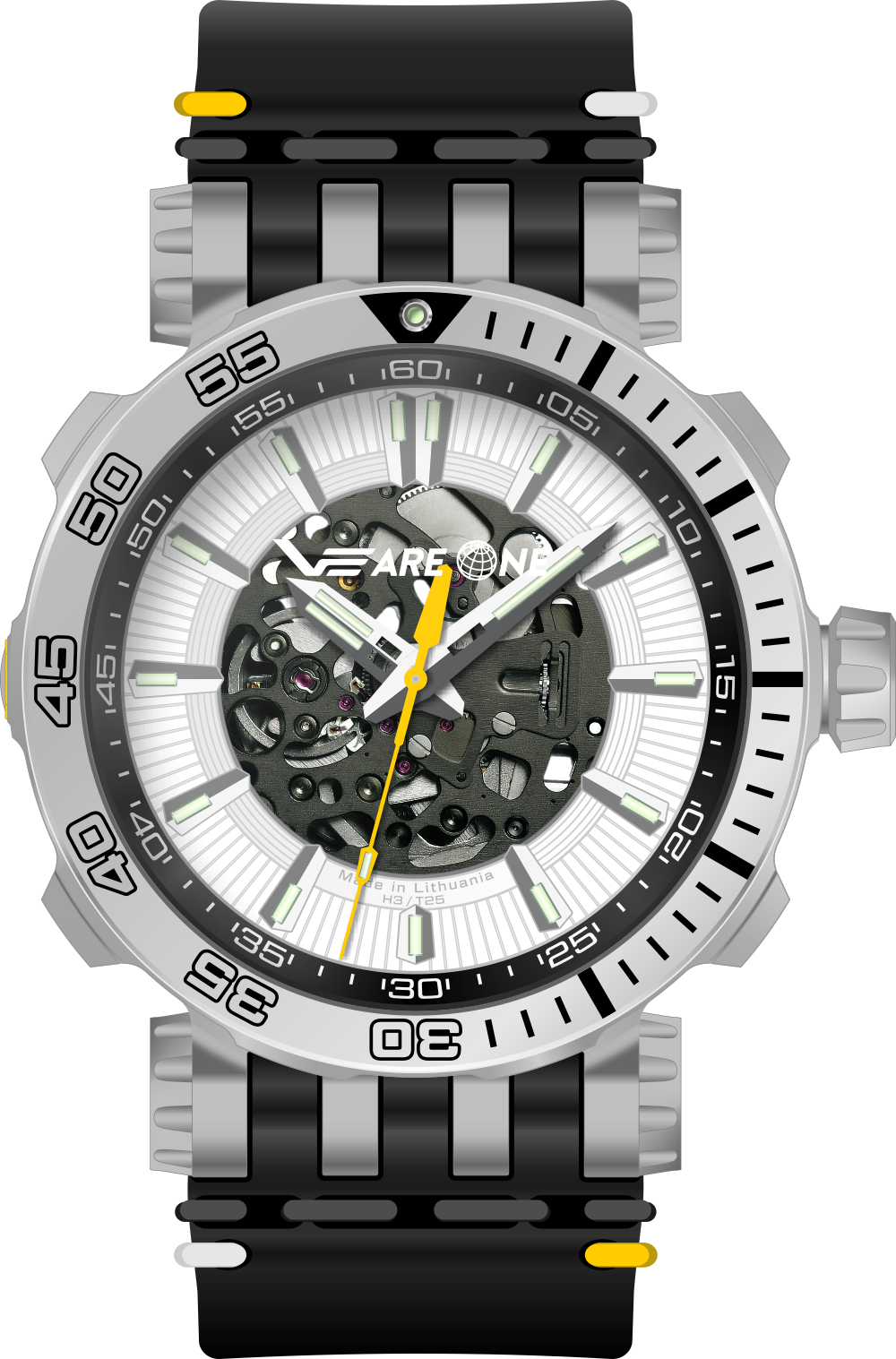Zegarek męski Vostok Europe  NH72-575H705 VEareOne 2022 Biały Zestaw A Limited Edition