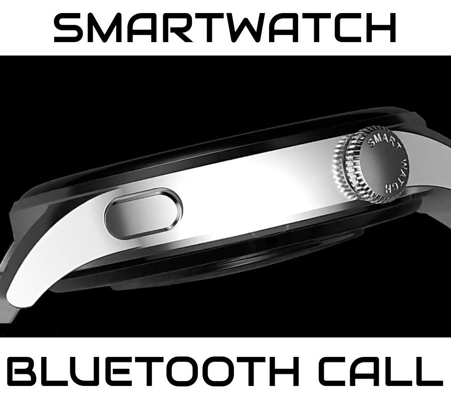 Zegarek męski Smartwatch Rubicon RNCE78 srebrny zegarek na skórzanym pasku