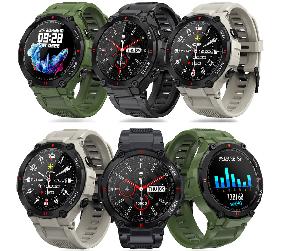 Zegarek męski Smartwatch Rubicon RNCE73 beżowy
