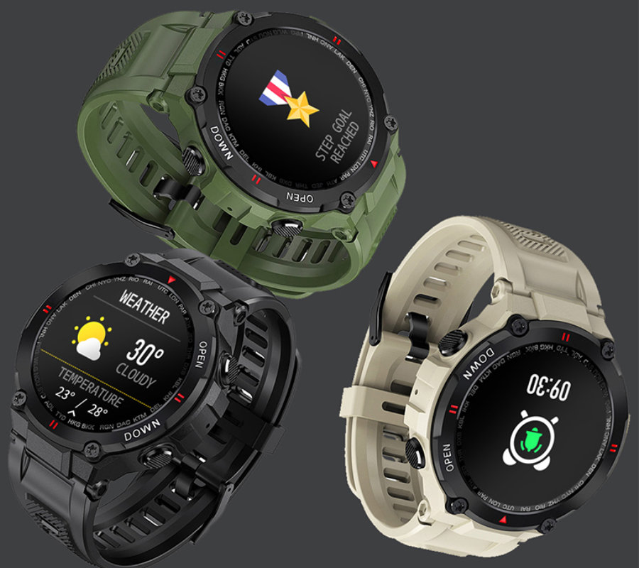Zegarek męski Smartwatch Rubicon RNCE73 zielony