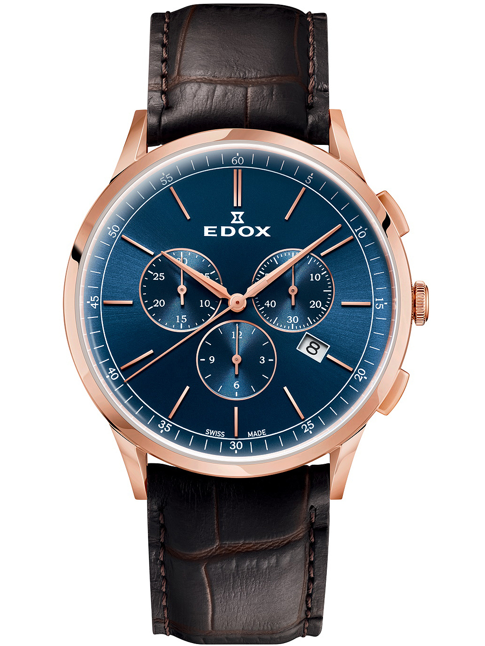 Edox 10236-37RC-BUIR Les Vauberts Chronograph