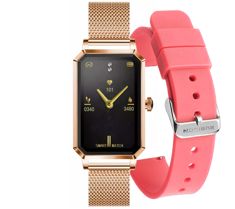 Zegarek damski Smartwatch Rubicon RNCE86 różowe złoto