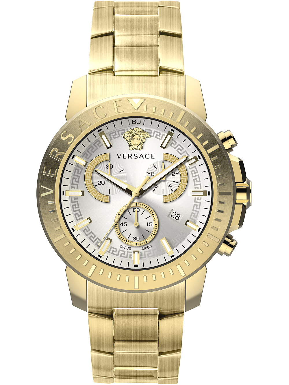 Zegarek męski Versace New Chrono VE2E00521 złoty