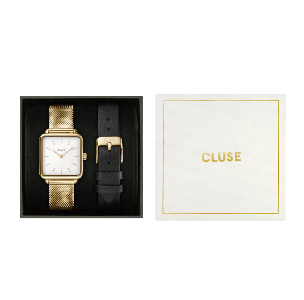 Zegarek damski Zestaw prezentowy Cluse La Tetragone CG10318 złoty