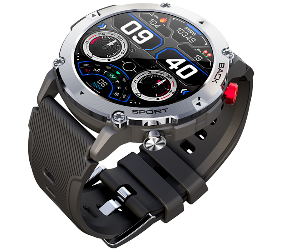 Zegarek męski Smartwatch Rubicon RNCE91 srebrny