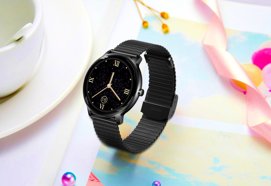 Zegarek damski Smartwatch Rubicon RNBE66 czarny