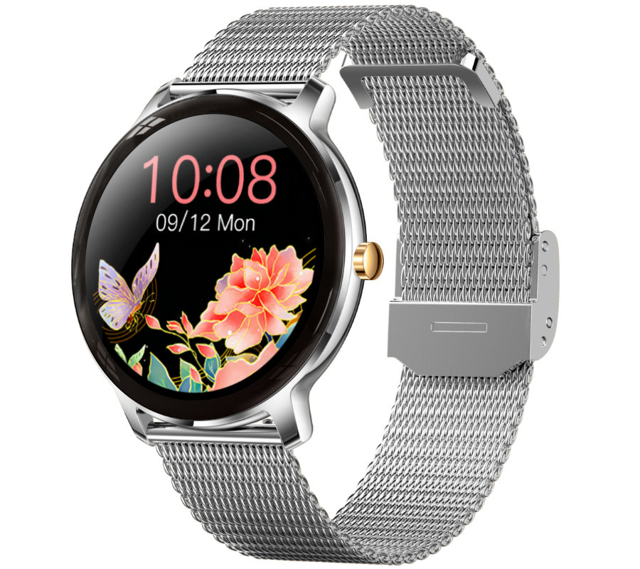 Zegarek damski Smartwatch Rubicon RNBE66 srebrny czarna ramka