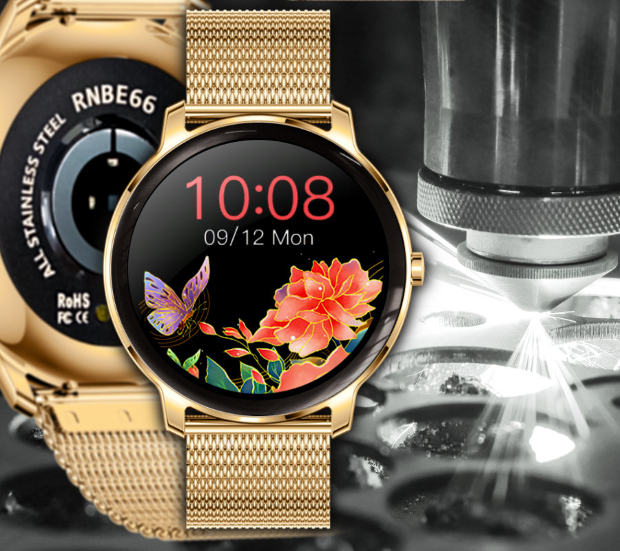 Zegarek damski Smartwatch Rubicon RNBE66 złoty