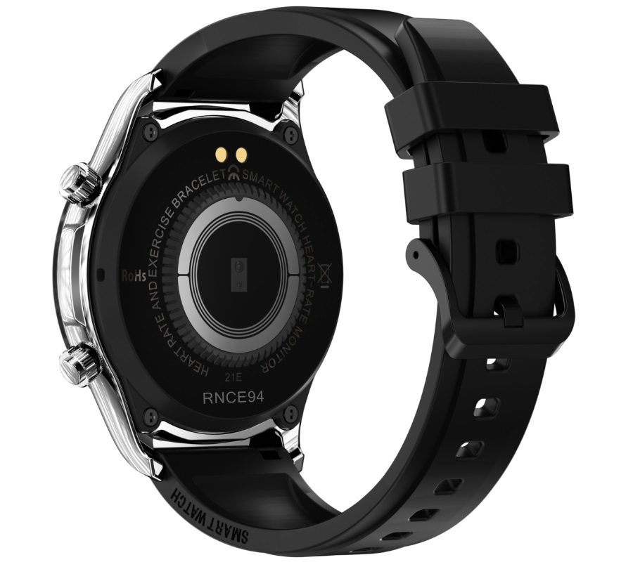 Zegarek męski Smartwatch Rubicon RNCE94 srebrny czarny pasek