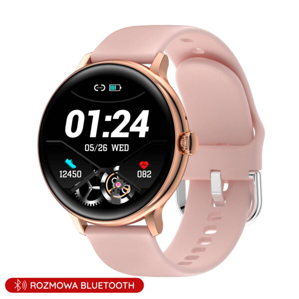 Smartwatch Pacific 37-01 na różowym pasku