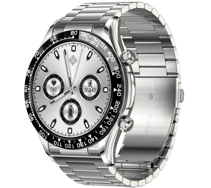 Zegarek męski Smartwatch Rubicon RNCE94 srebrna bransoleta