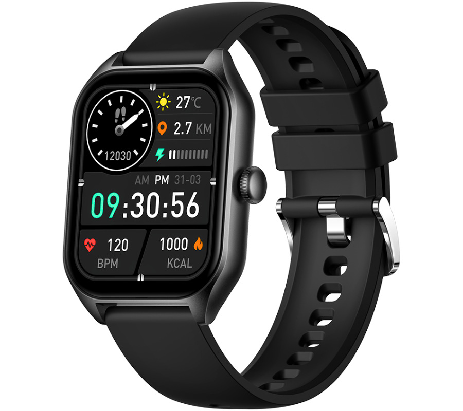 Smartwatch Rubicon RNCF03 czarny na silikonowym pasku
