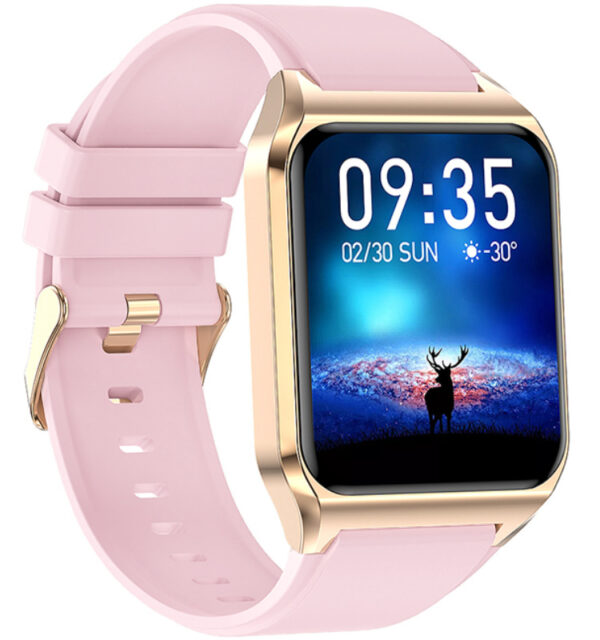 Smartwatch Rubicon RNCE89 złoty na różowym pasku