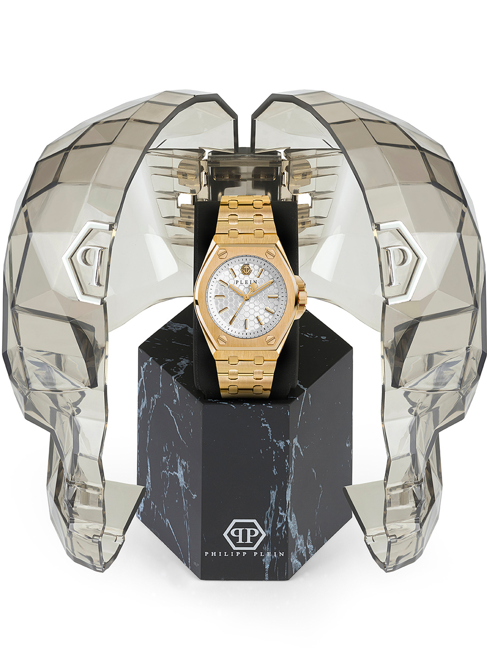 Zegarek damski Philipp Plein PWJAA0722  Plein Extreme złoty