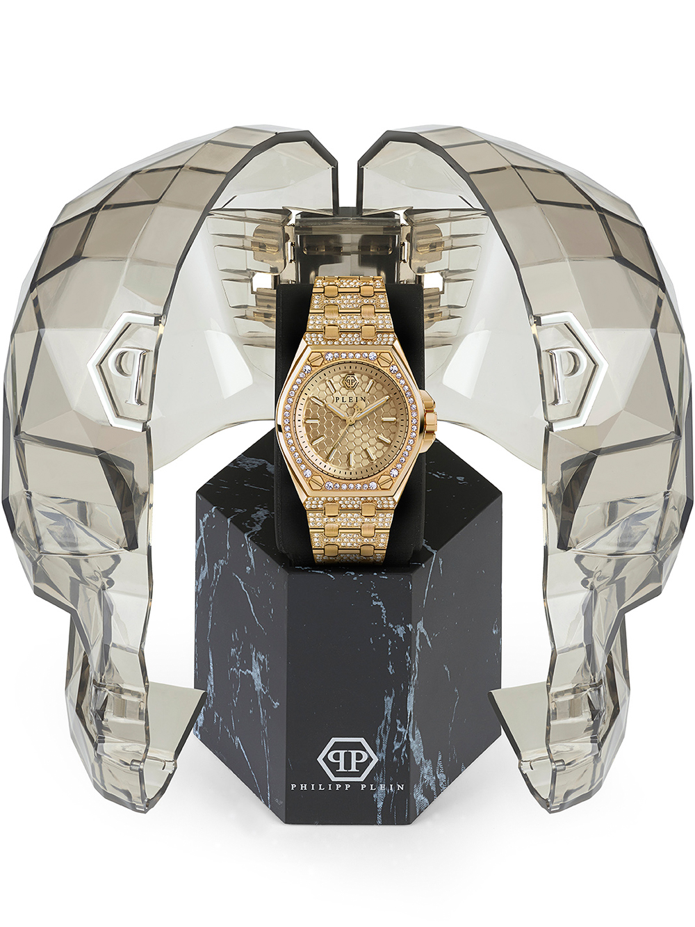 Zegarek damski Philipp Plein PWJAA0822  Plein Extreme złoty