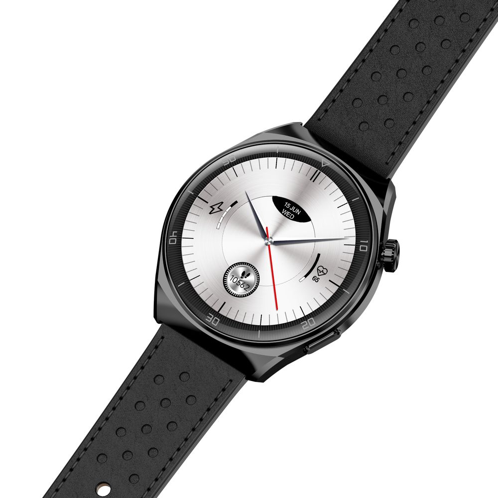 Zegarek męski Smartwatch Garett V12 black leather