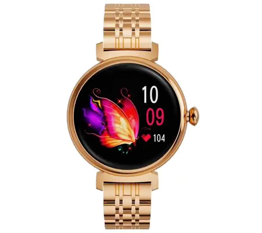 Smartwatch Rubicon RNCF21 różowe złoto+ Beżowy Pasek