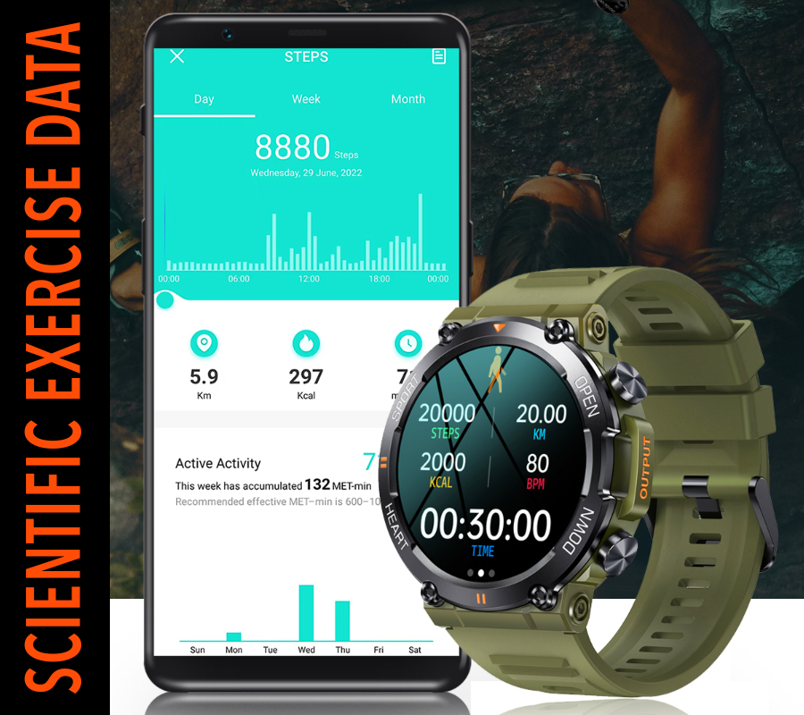 Smartwatch Rubicon RNCE95 czarny
