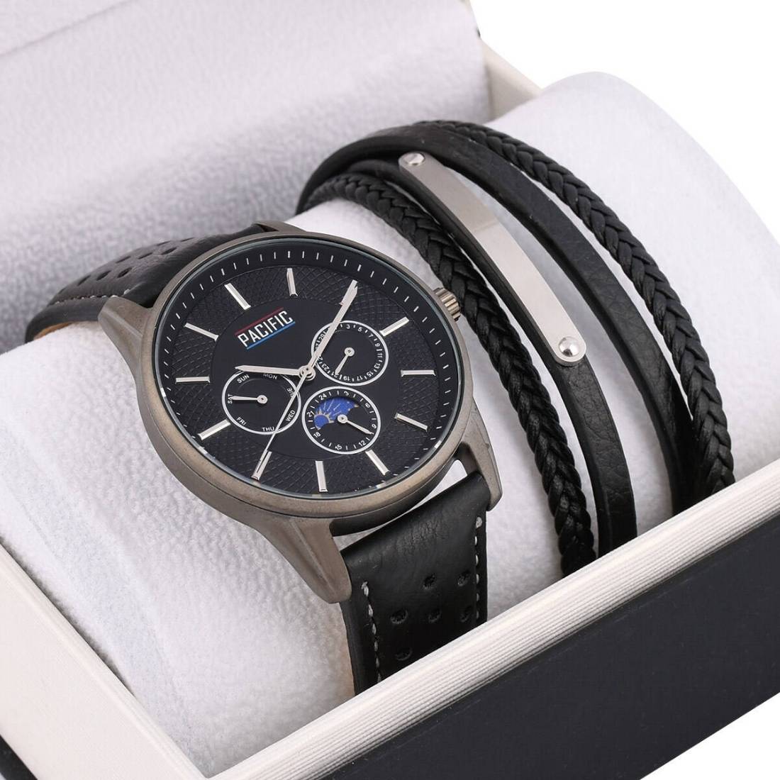 Zegarek męski Zestaw prezentowy dla niego Komplet Pacific X0088-10