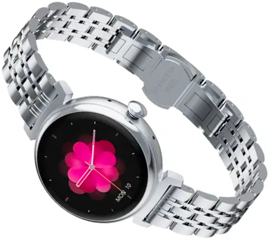 Smartwatch Rubicon RNCF21 srebrny + Zielony Pasek