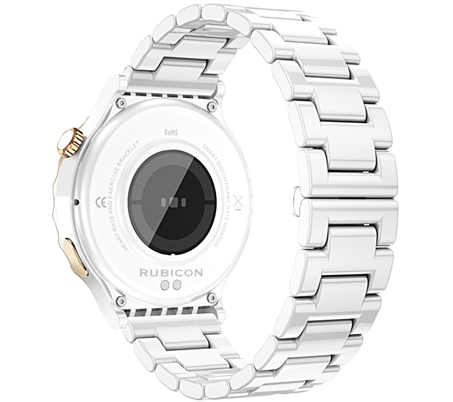 Smartwatch Rubicon RNCE92 złoty ceramiczna bransoleta